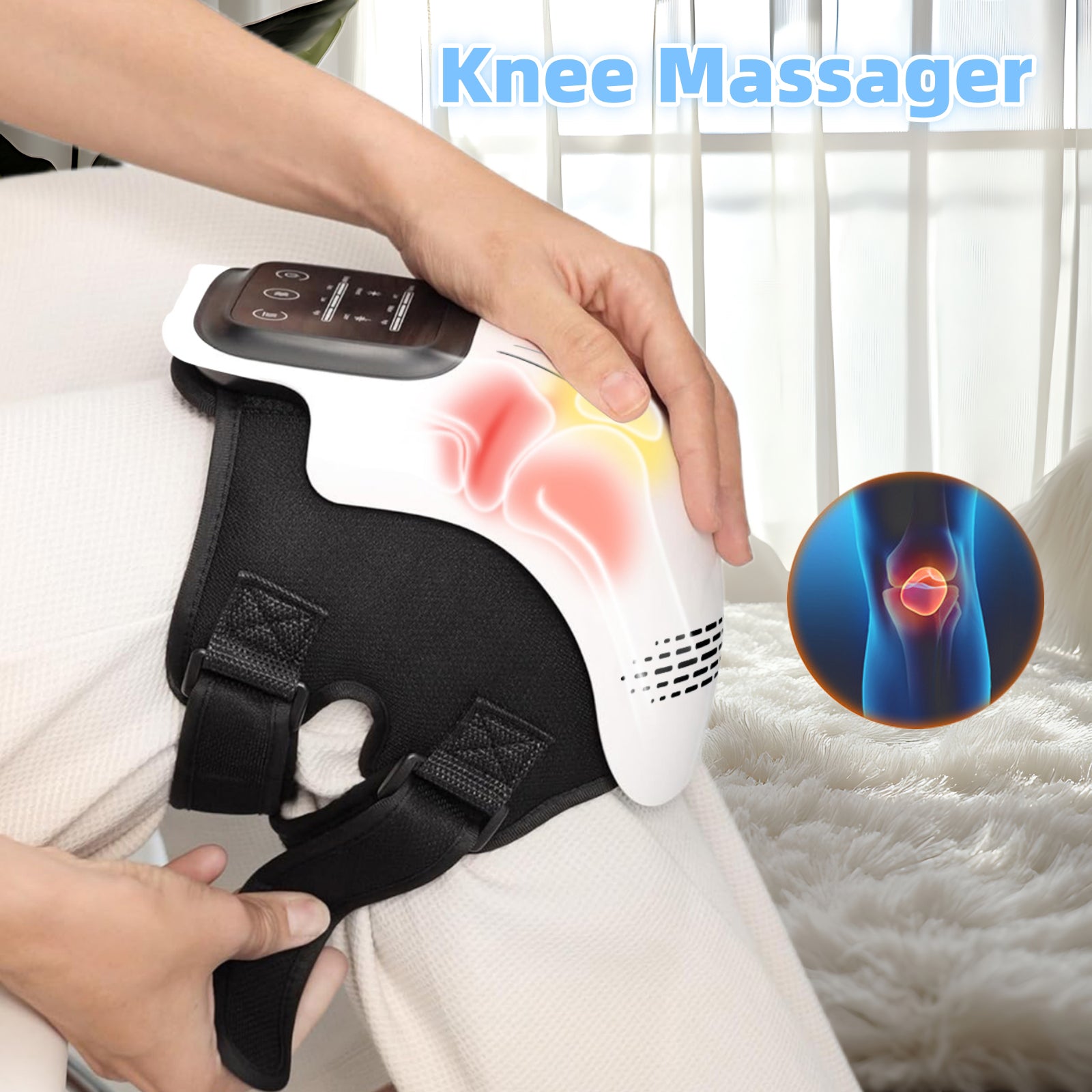 Smart Heated Knee Massager with Infrared Therapy